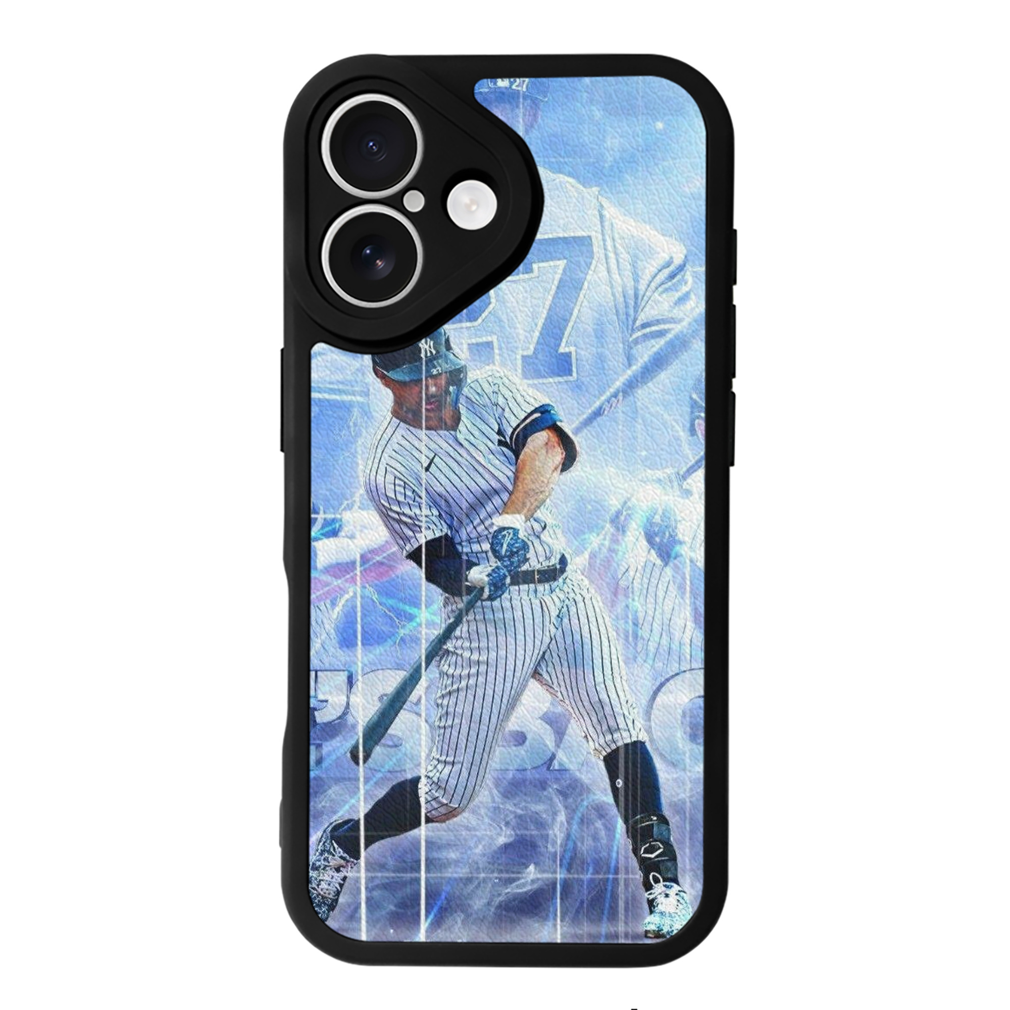 Giancarlo Stanton 26 IPhone 16 Silicone Leather Case – UV Print, Lambskin Texture – Perfect Fit, Wireless Charging Compatible, Scratch Resistant, Precise Cutouts – Stylish Protection For IPhone 16